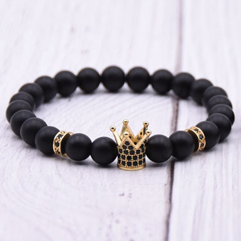 Handmade Crown Friends Stone Beads Bracelets set