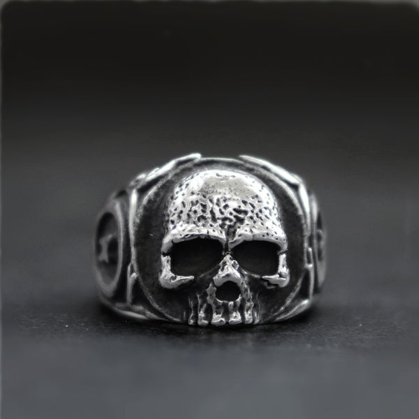 Simple Mens Gothic Tooth Fairy Biker Skull Rings Women