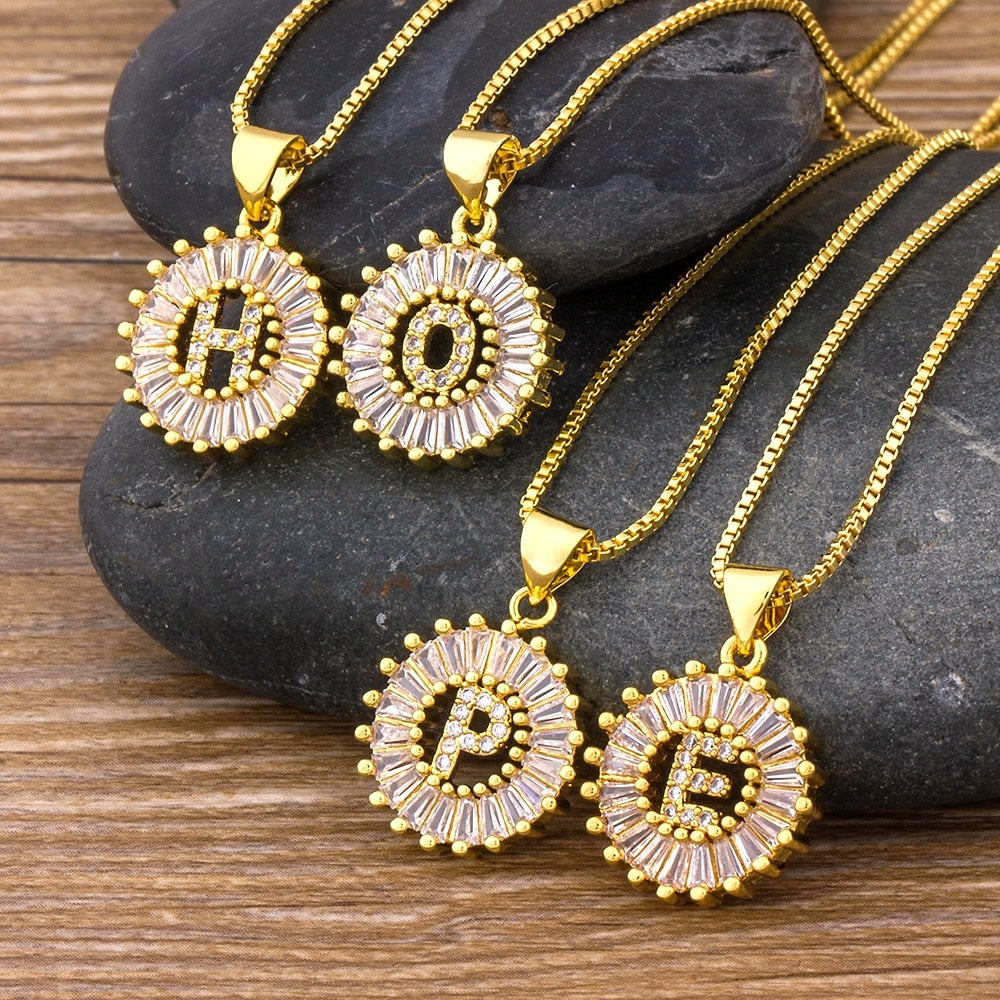 Gold Color 26 Letters Necklace