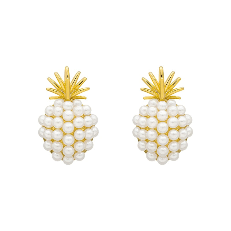 Pineapple pearl earrings
