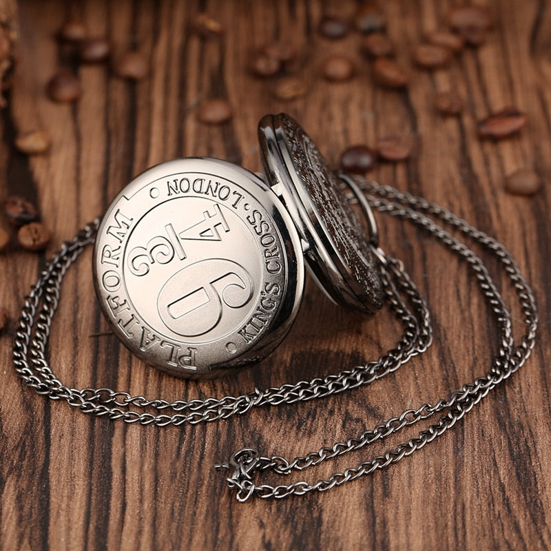 Bronze Full Hunter Necklace Pendant Clock Pocket Watch