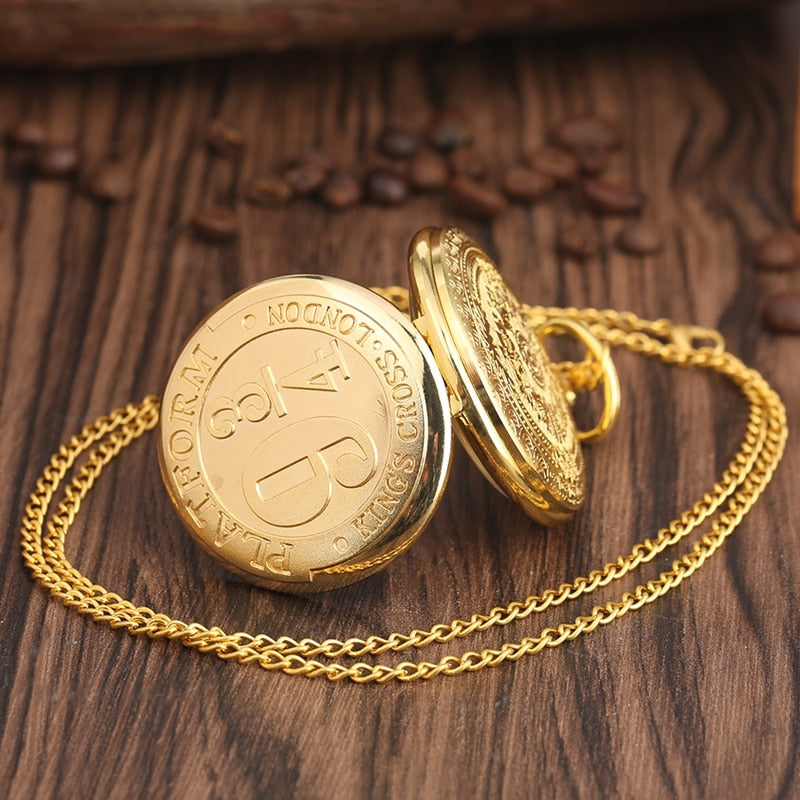 Bronze Full Hunter Necklace Pendant Clock Pocket Watch