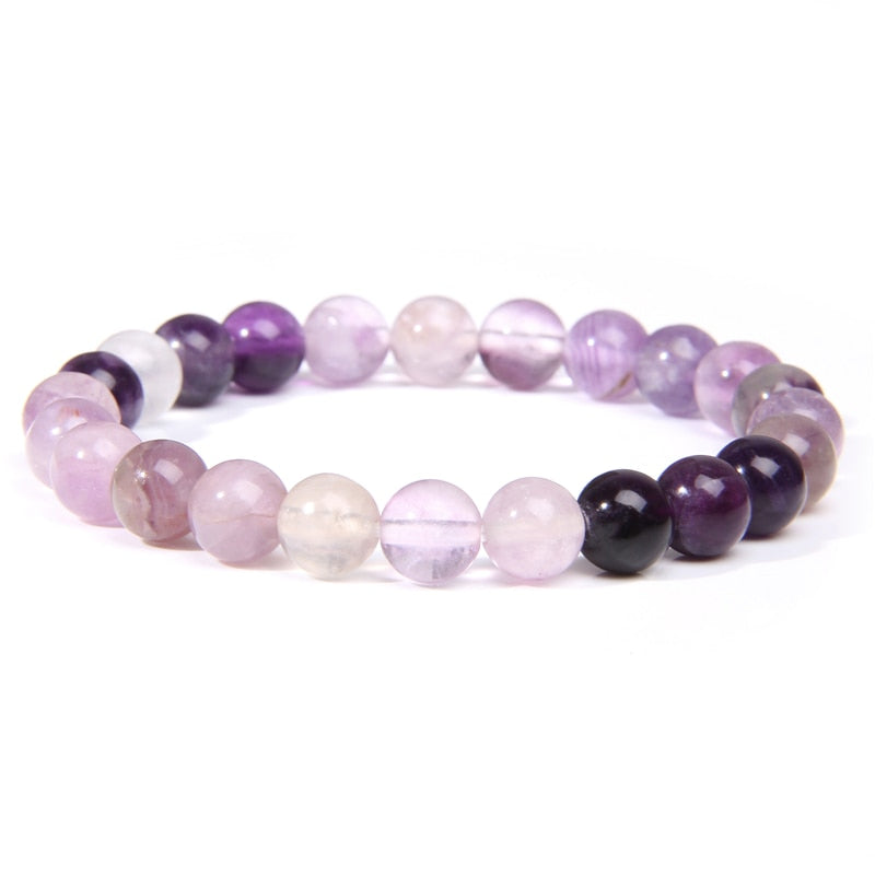 Natural purple Amethysts  stone beads bracelet
