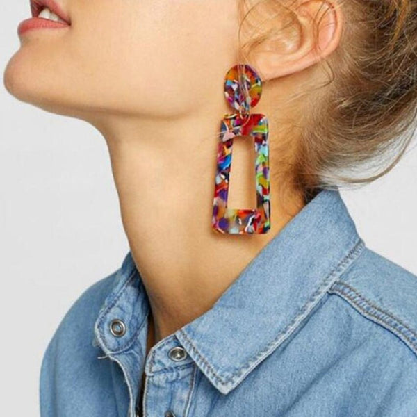 Fashion Tortoise Color Clip on Earrings