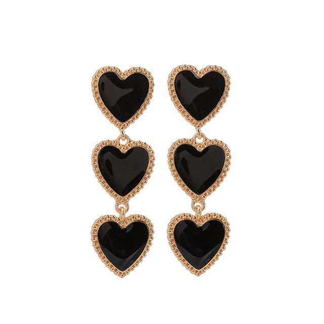 Love Heart Long Dangle Earrings For Women