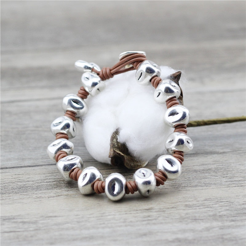 Handmade Wrap Retro Braided Tribal Wristbands Leather Bracelet