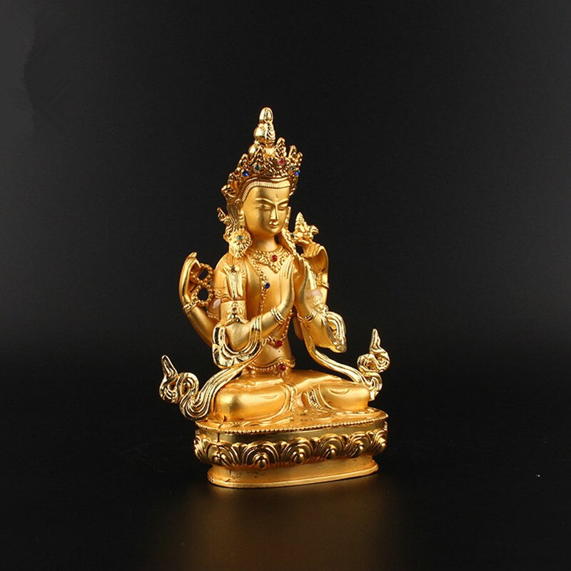 14.8cm Alloy Metal Gold Plated Buddhist