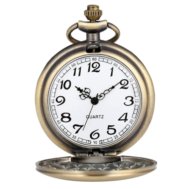 Silver Smooth Quartz Pocket Watch