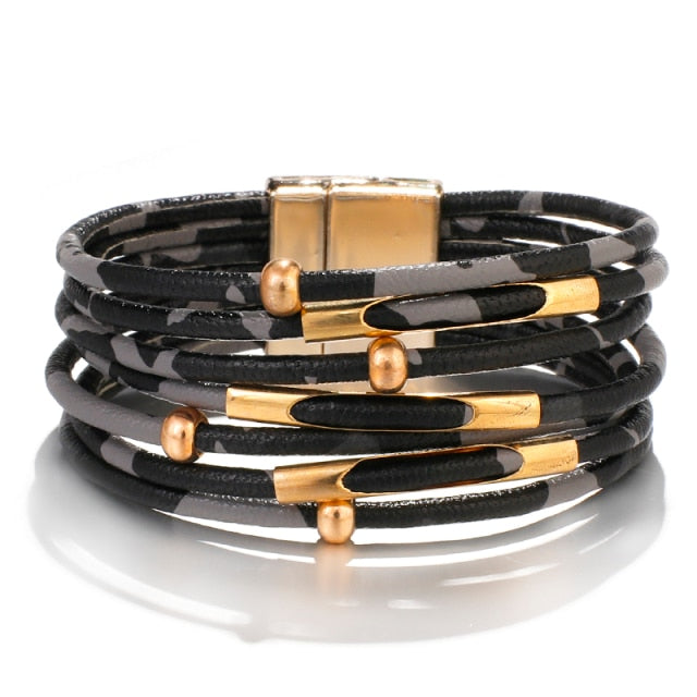Fashion Elegant Multilayer Wide Wrap Bracelet
