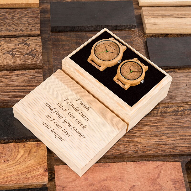 Simple Design Couple Watch Wood Wristwatch Men
