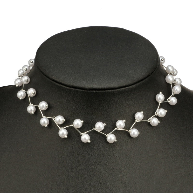 Fashion Women Necklace Choker Pearl Necklace