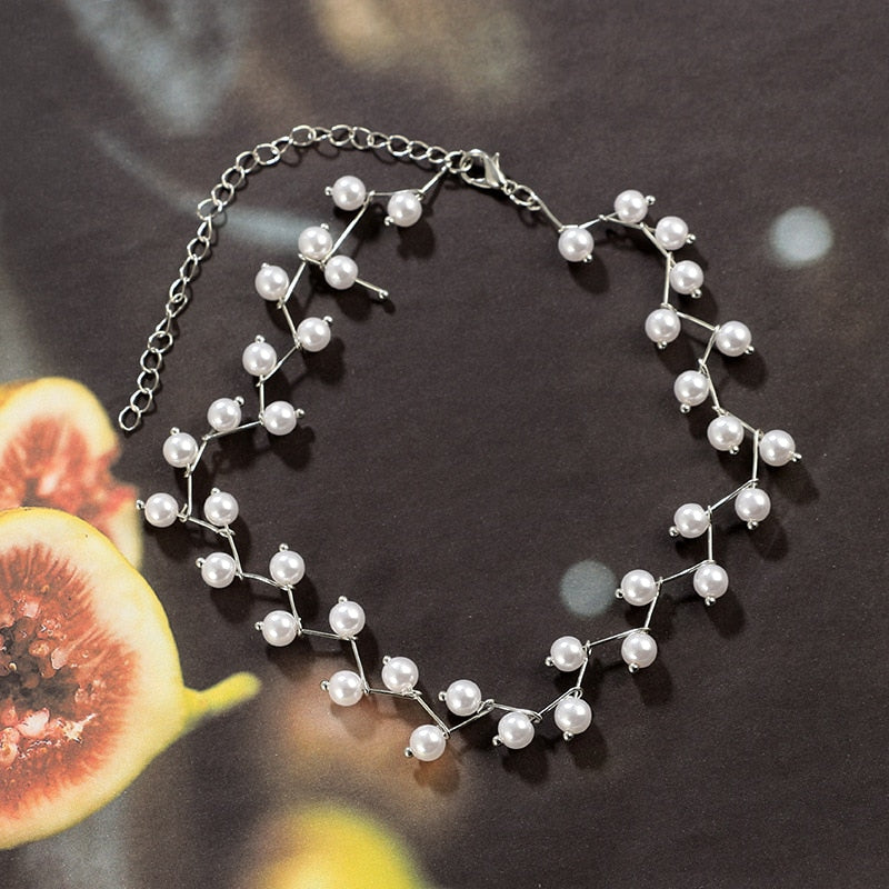 Fashion Women Necklace Choker Pearl Necklace