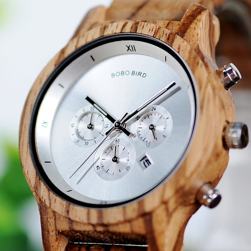 Lovers Couple Wood and Steel Combined Wooden Watch