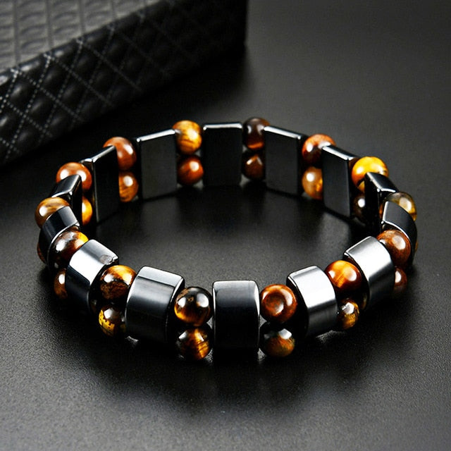 Double Hematite Tiger's Eye Bracelets