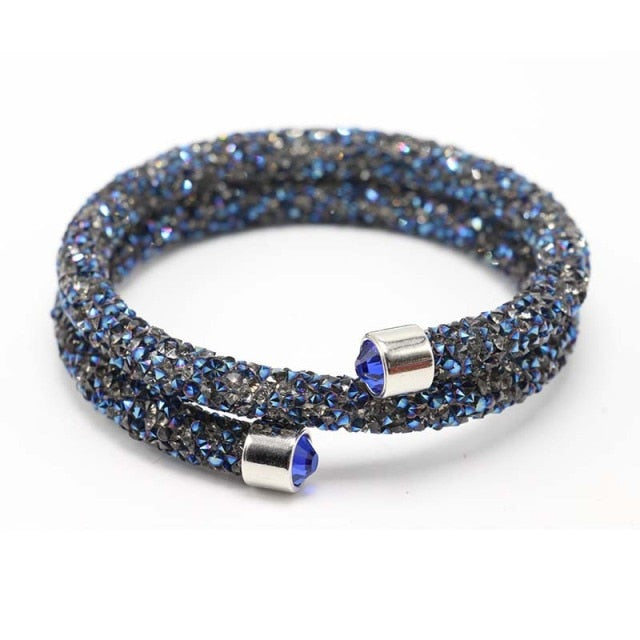 Exquisite Crystal  Rhinestones Cuff Multi-layer Bracelet