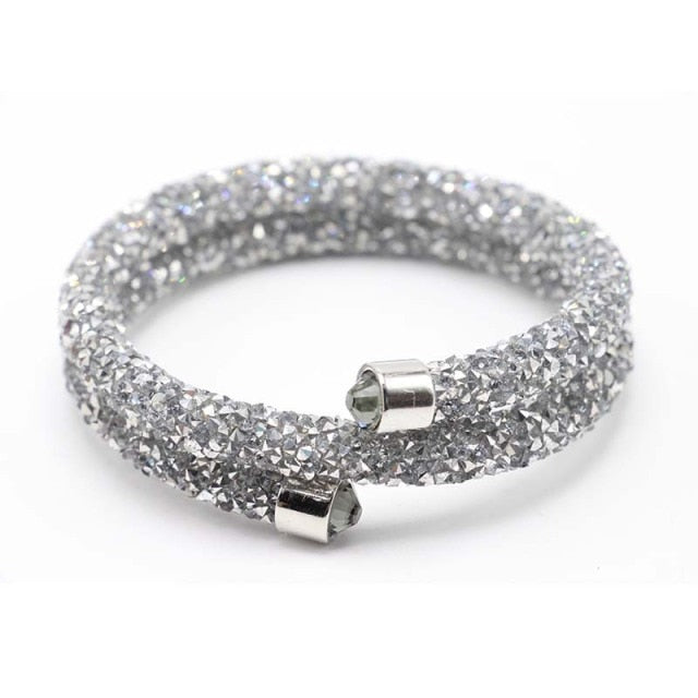 Exquisite Crystal  Rhinestones Cuff Multi-layer Bracelet