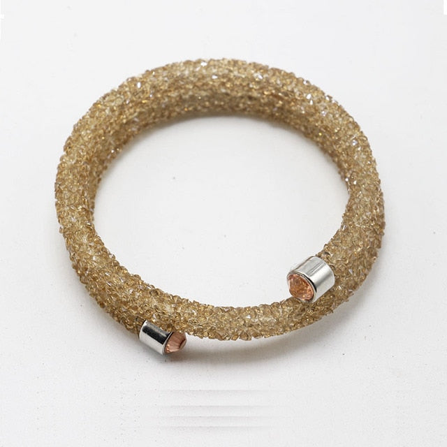 Exquisite Crystal  Rhinestones Cuff Multi-layer Bracelet