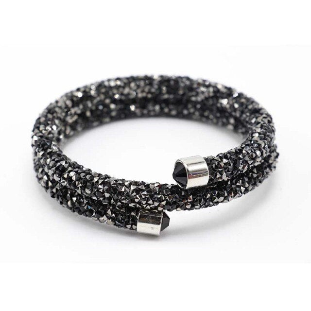Exquisite Crystal  Rhinestones Cuff Multi-layer Bracelet