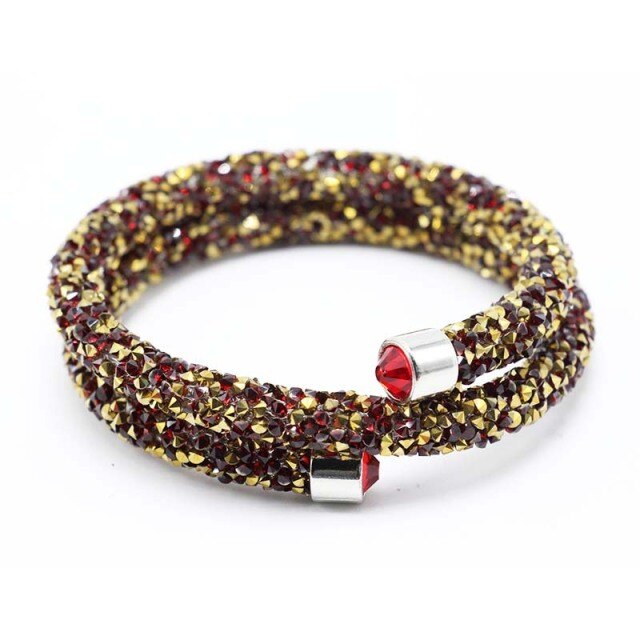 Exquisite Crystal  Rhinestones Cuff Multi-layer Bracelet