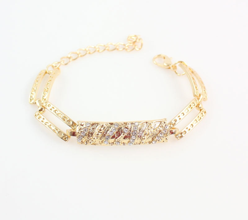 Crystal Necklace Earring Ring Bracelet Jewelries Set
