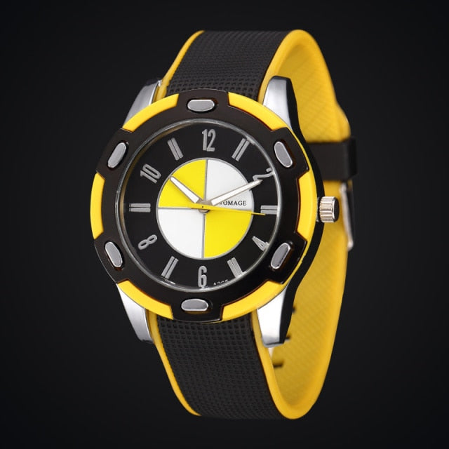 Trendy Outdoor Quartz Watches Girls Boys Student Army Silicone Wristwatch