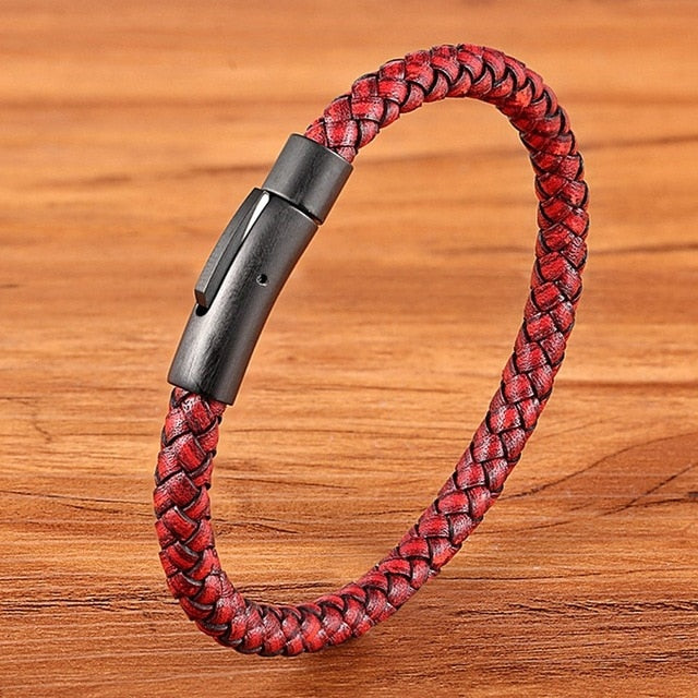 New Classic Style Men Leather Bracelet