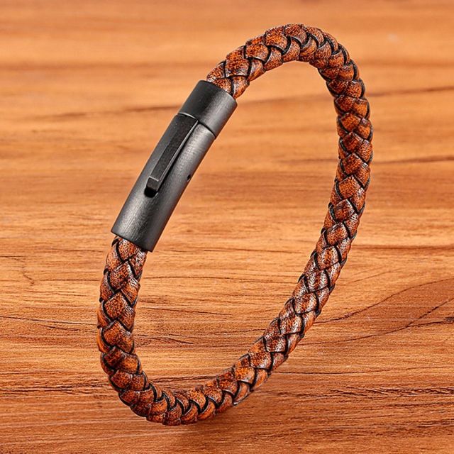 New Classic Style Men Leather Bracelet