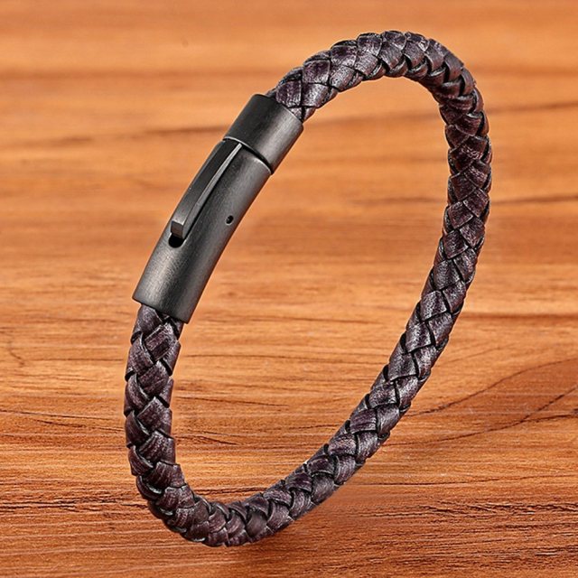 New Classic Style Men Leather Bracelet