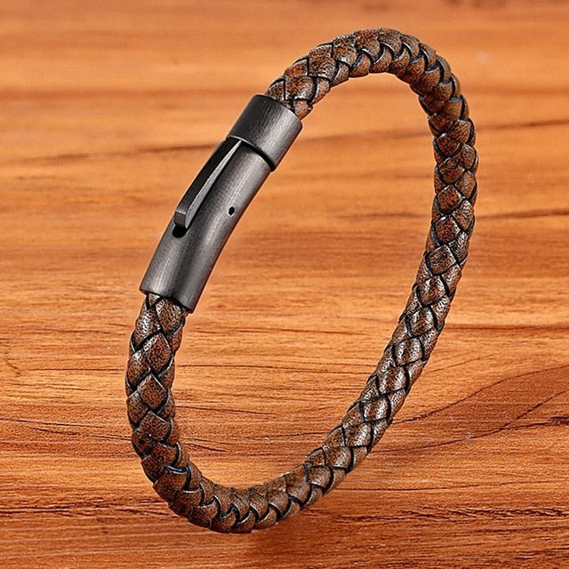 New Classic Style Men Leather Bracelet