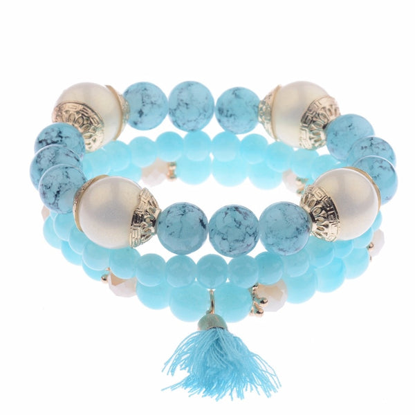 Conjunto de pulseras de moda de primavera y verano para mujer