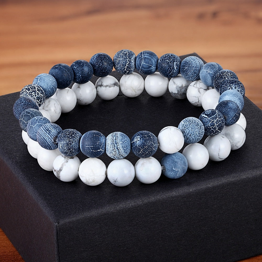 Natural Stone Yoga Beaded Bracelet for Men