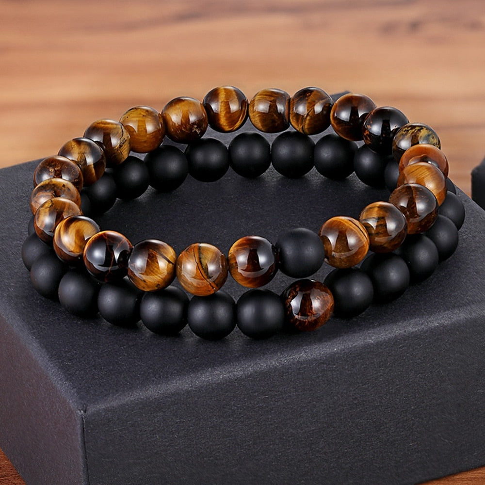 Natural Stone Yoga Beaded Bracelet for Men
