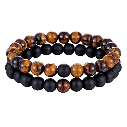Natural Stone Yoga Beaded Bracelet for Men
