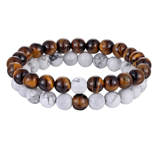 Natural Stone Yoga Beaded Bracelet for Men