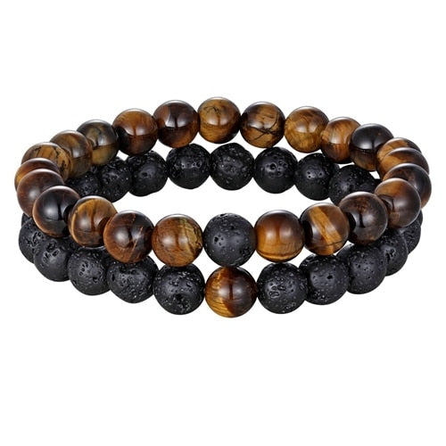 Natural Stone Yoga Beaded Bracelet for Men