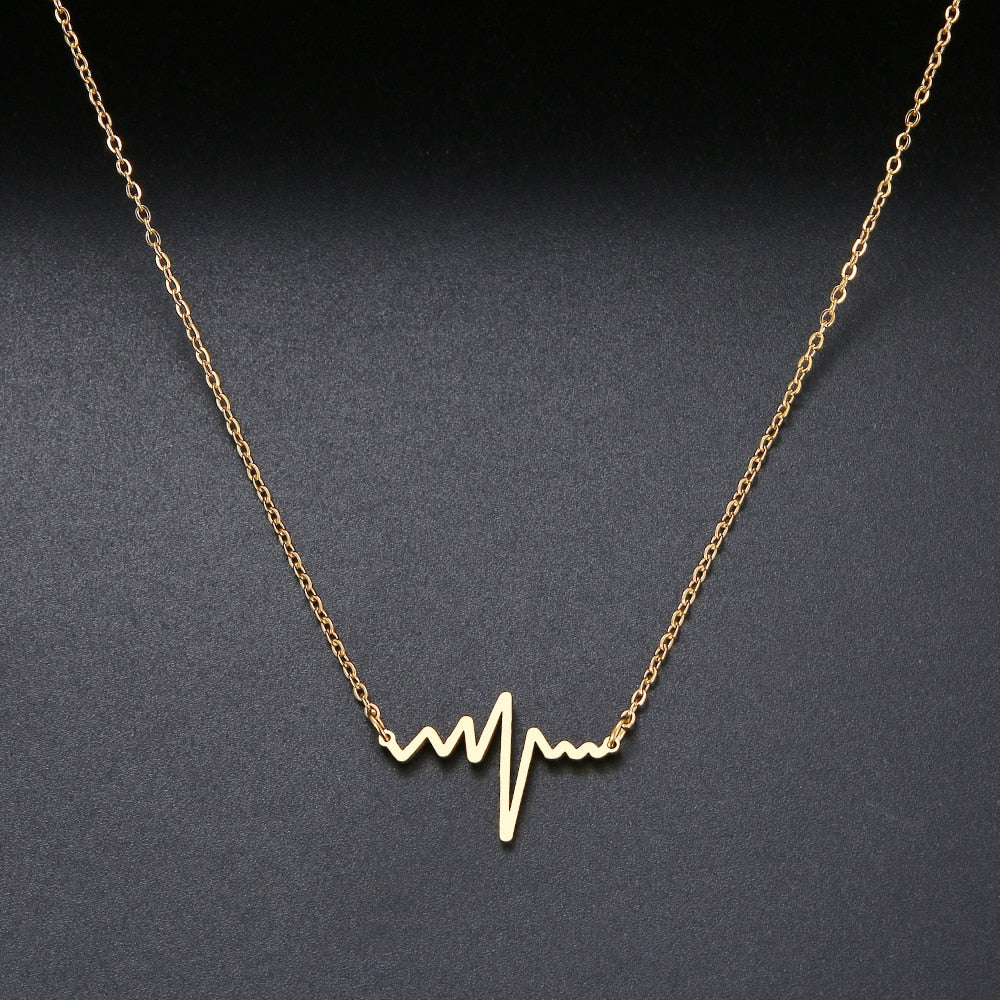 Heartbeat Necklace Women Love Heart Necklaces & Pendants
