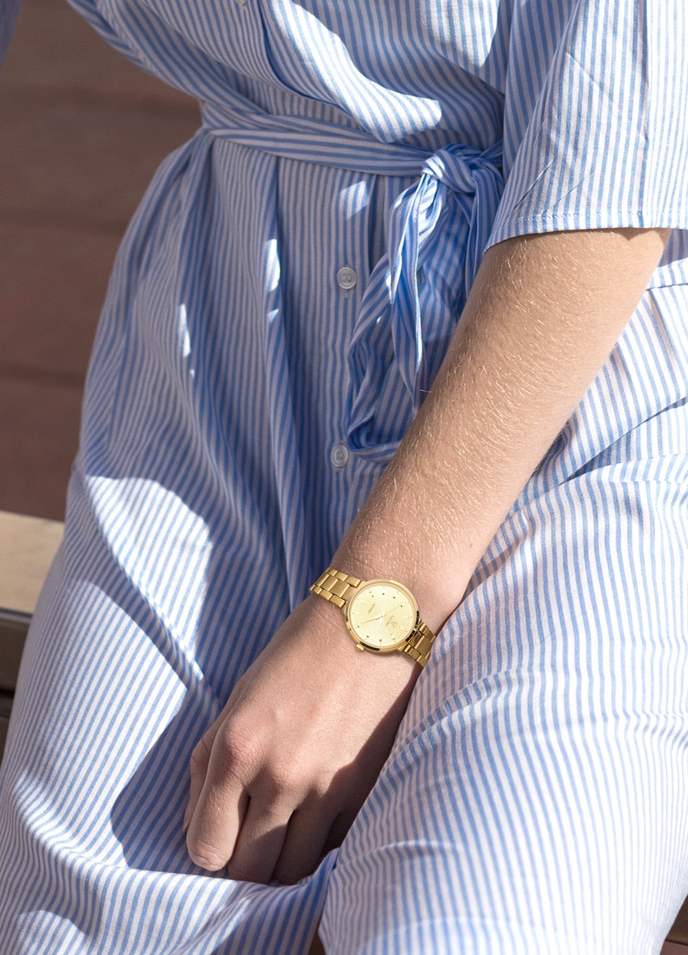 Waterproof Men's Watches Couple Golden Wristwatch