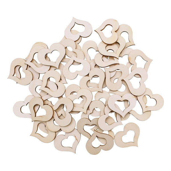 Hollow Mini Wooden Love Heart Wedding Table Scatter DIY