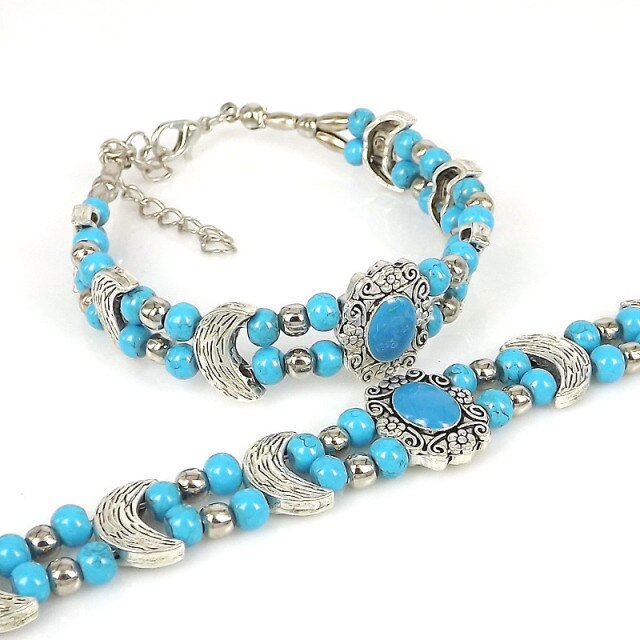 Tibet Vintage DIY Flower Bracelet Woman