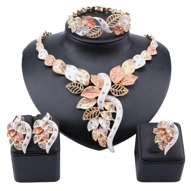 Women Crystal Italian Bridal Jewelry Sets