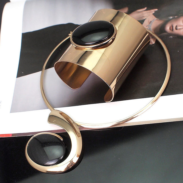 Jewelry Metal Torques Cuff Bracelet Bangles  Party Sets