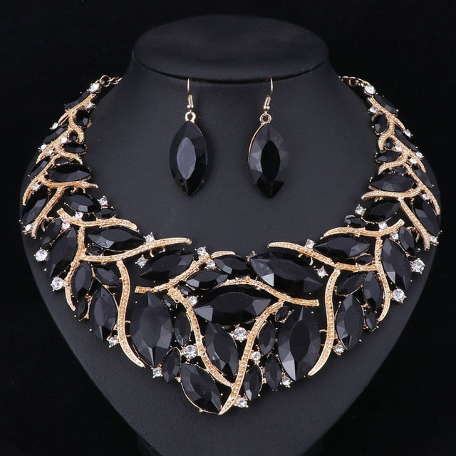 Wedding Necklace Earring Ring Fashion Bridal Jewelry Sets