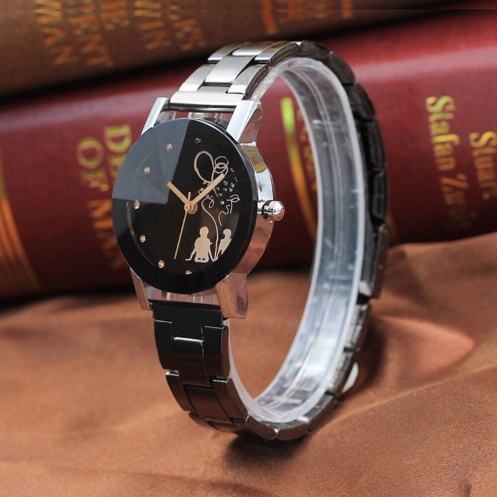 Couple Watch Men Watch Women Stainless Steel Pair Watches Clock