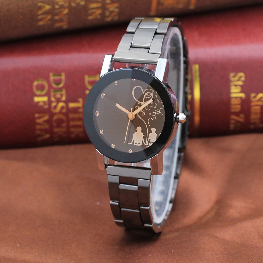 Couple Watch Men Watch Women Stainless Steel Pair Watches Clock