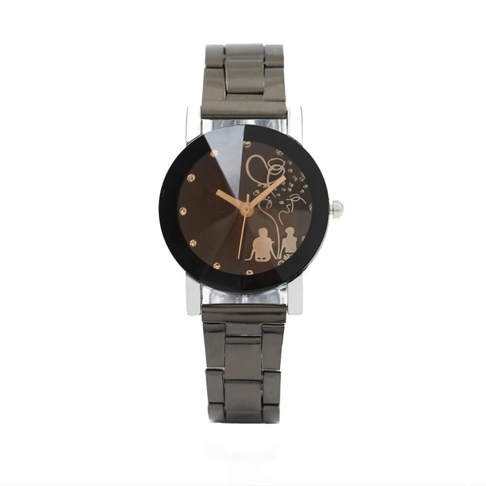 Couple Watch Men Watch Women Stainless Steel Pair Watches Clock