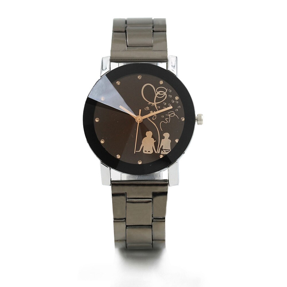 Couple Watch Men Watch Women Stainless Steel Pair Watches Clock