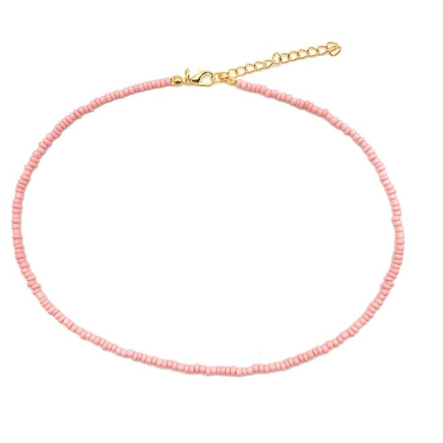 Simple Seed Beads Strand Necklace