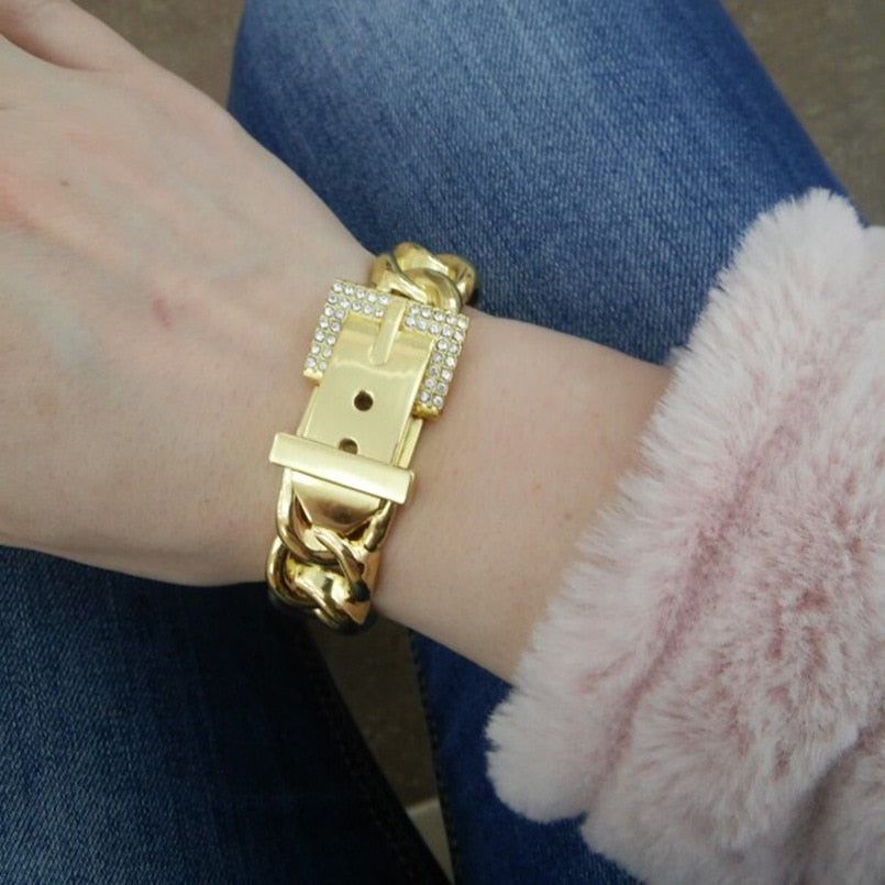 Classic Rhinestones Metal Bracelets For Women