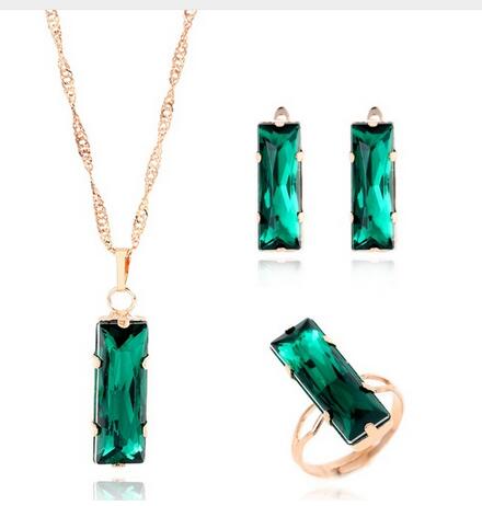 african bridal gold color necklace earrings Ring  jewellery set