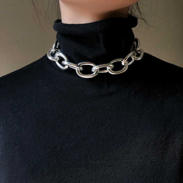 Mixed Linked Circle Necklaces